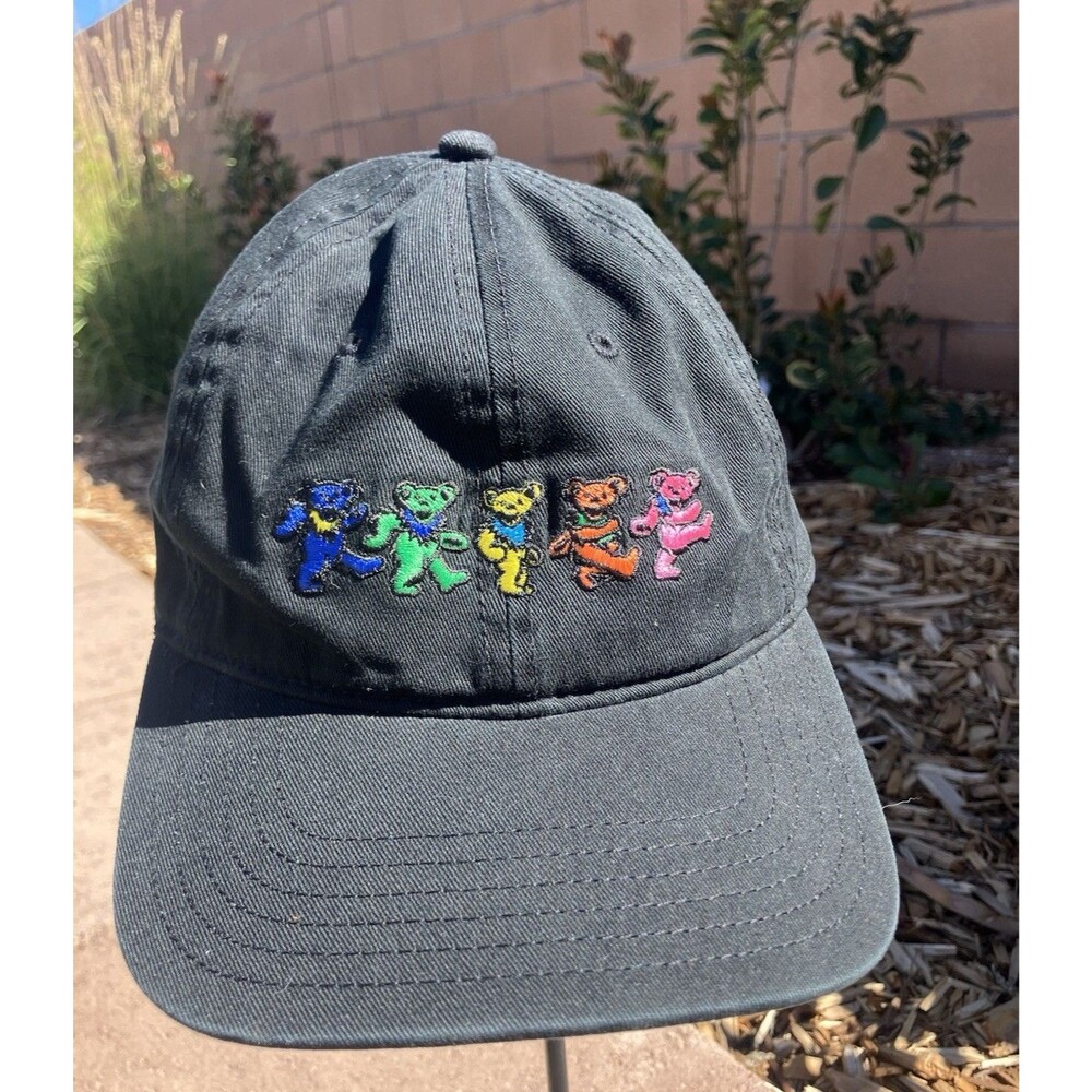 Grateful Dead Dancing Bears Hat Ripple Junction 2023 Black Cotton Adjustable